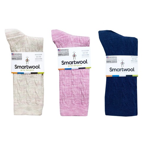 SmartWool Crew Socks Womens Cable Knit 