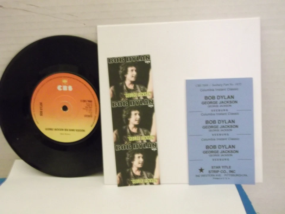 Bob Dylan,CBS,"George Jackson",UK,7" 45 with P/C,Fan Club sleeve,juke box,Mint - Image 2 of 2