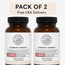 Pack of 2 - Happy Mammoth Hormone Harmony 72 Vegan Capsules   Expires 2027