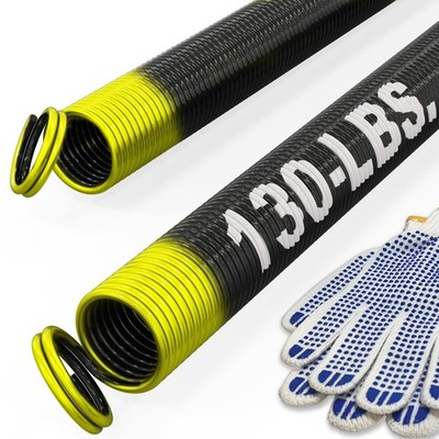 Blesseras 130-lb. Garage Door Extension Spring Kit, 25'', Double Loop, Black Coat