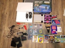 Nintendo Nes Boxed console Inc lots of games light gun game genie & more