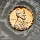 1956 Lincoln Wheat Cent Penny PROOF RED RD 1c Sealed Cello from Set