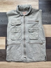 Vintage 1980s Banana Republic Safari Hooded Bush Vest Khaki Utility Travel S