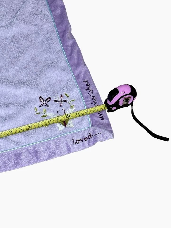 Koala Baby Loved... and Cherished Butterfly Purple Lavender Blanket Babies R Us - Image 4 of 4