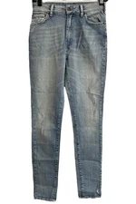 SER.O.YA Maya Jeans Women’s 26/29 Skinny High Rise Blue Italy Denim Seroya NWT