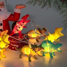 2M 10 LED Dinosaur String Lights USB Kids Room Night Light