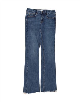 ZARA Damen Schlagjeans EU 38 Small W28 L33 Blau Baumwolle DE18