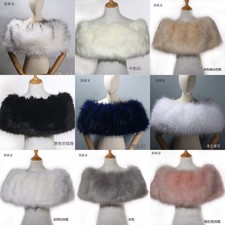 Women's Prom Faux Fur Women Cape Stole Wedding Shawl Wraps Winter Autumn