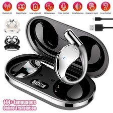 New AI Translator Real-time Smart Bluetooth Air Conduction Earbuds 144 Languages