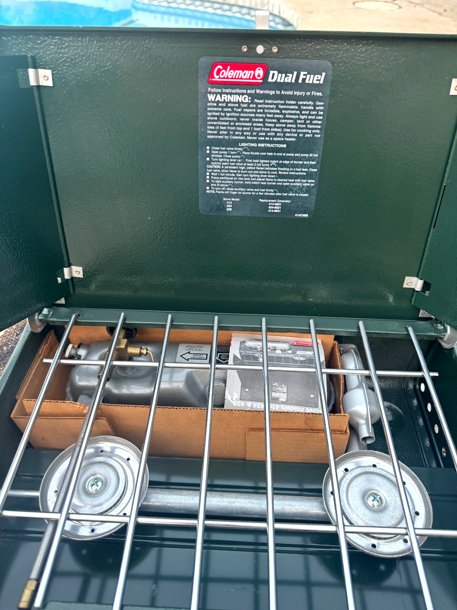 Coleman 1400 BTU 2 Burner Liquid Fuel Stove - 424700 for sale