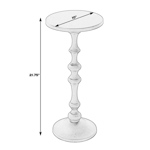 Butler Specialty Company Passeo 10 in. W Round Metal Pedestal End Table-Bronze - Picture 4 of 4