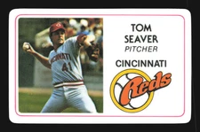1981 Perma-Graphics Superstar Credit Cards #011 Tom Seaver Cincinnati Reds