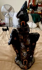 2009 Yankee Candle Haunted House Tea Light Candle Holder Halloween Retired 