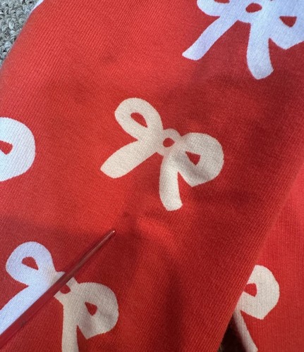 Hanna Andersson Red Sweatshirt White Bows Size 6 - 7 - Picture 3 of 8