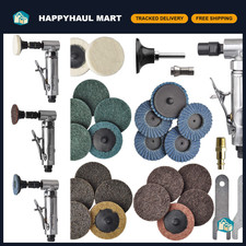 14 Angle Air Die Grinder Kit With 22 Quick Change 2 Sanding Discs - Polished