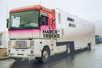 LKW Foto Renault AE Magnum Kofferauflieger Schweiz weiß TV 3 Suisse Romand #a1js