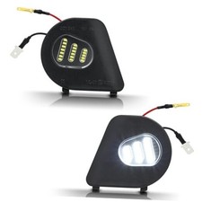 LED Side Mirror Puddle Lights 6000K Diamond White Towing Mirror Lights