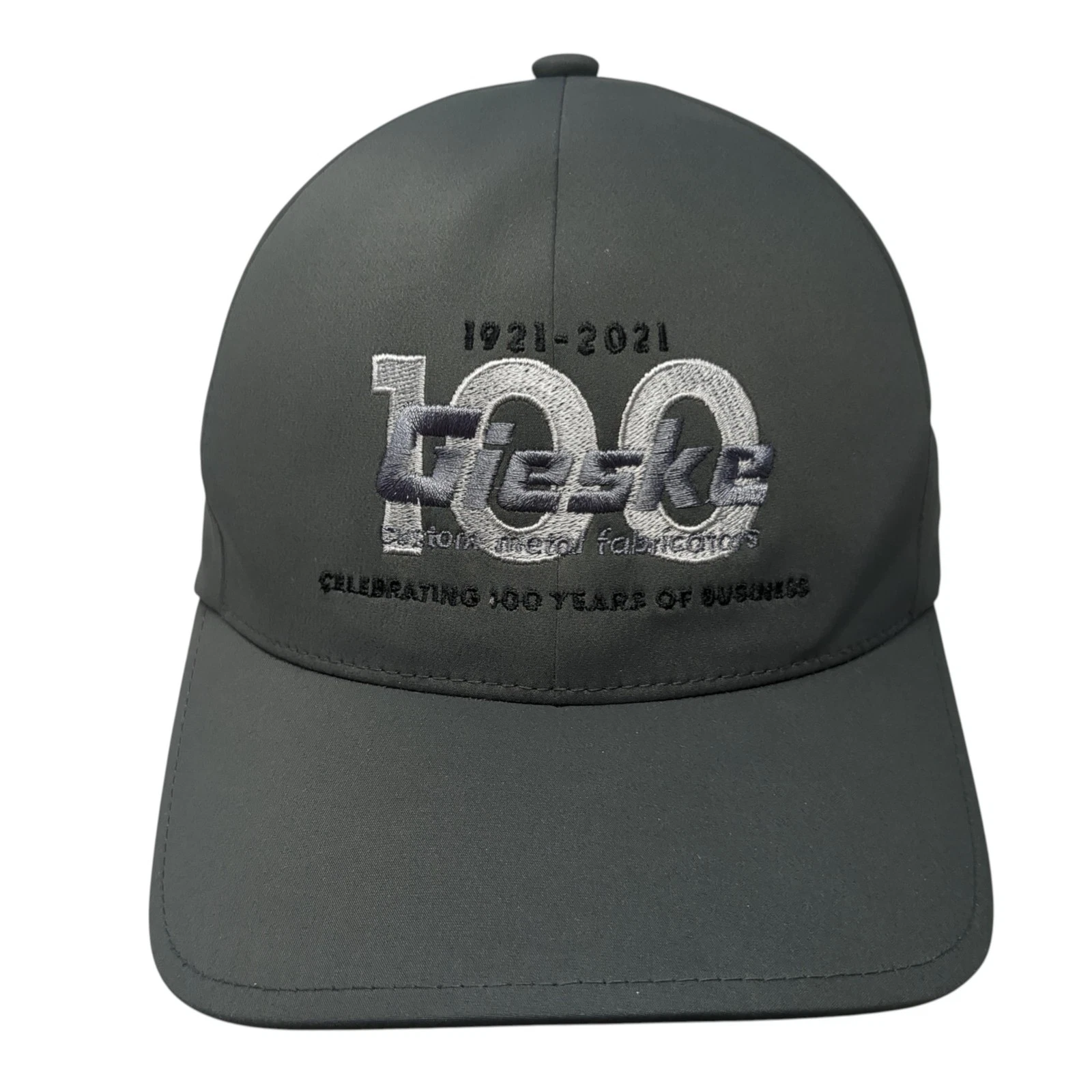 100 Gieske Fiited Baseball Cap Gray XL Embroidered Flexfit Delta Port Authority