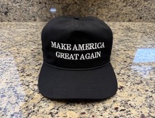 Authentic 2016 BLACK Make America Great Again MAGA Cali Fame Hat MADE IN USA 