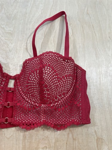 Adore Me Margaritte Balconette Push-up Bra Size 34B Red - Picture 2 of 10