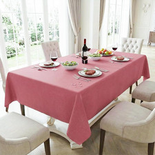 Rectangular Tablecloth Cationic Fabric Waterproof Stain Resistant Wrinkle-Resist