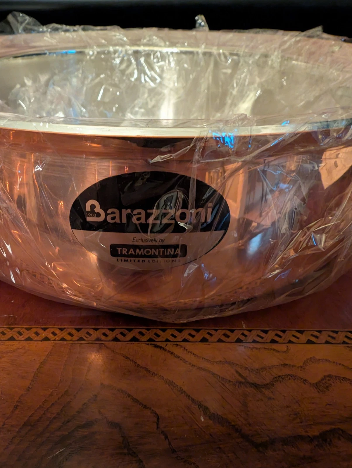 Tramontina Barazzoni 5.5 QT Covered Casserole Butterfly Copper LE Italy New