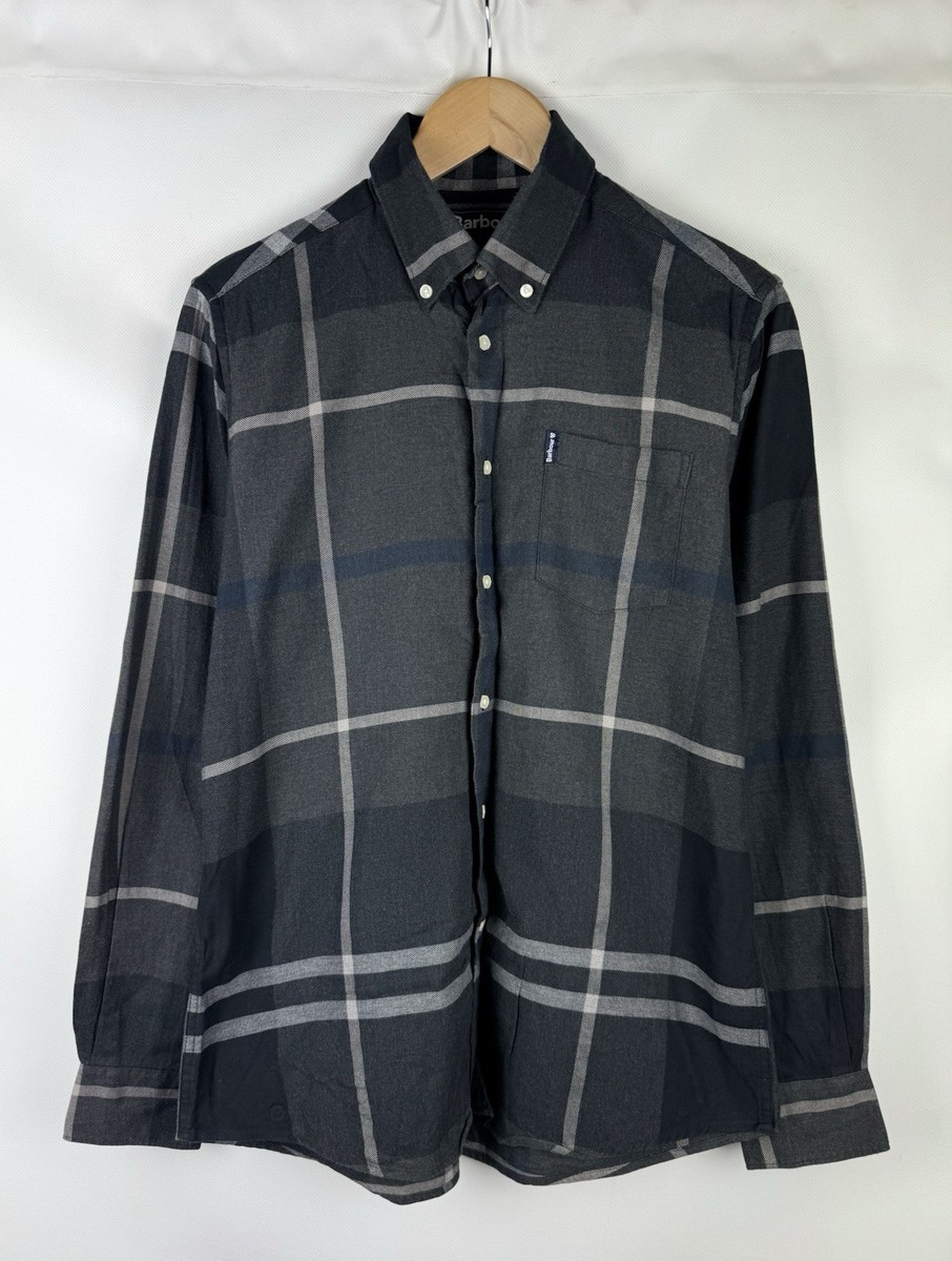 Barbour Dunoon Men’s Long Sleeve Checked Button Up Shirt Size M