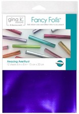 Gina K Designs Fancy Foil 6"X8" 12/Pkg-Amazing Amethyst