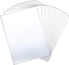 12 Pcs 8 1/2" X 11" Rigid Print Protectors - Clear Toploaders - Hard Plastic Doc