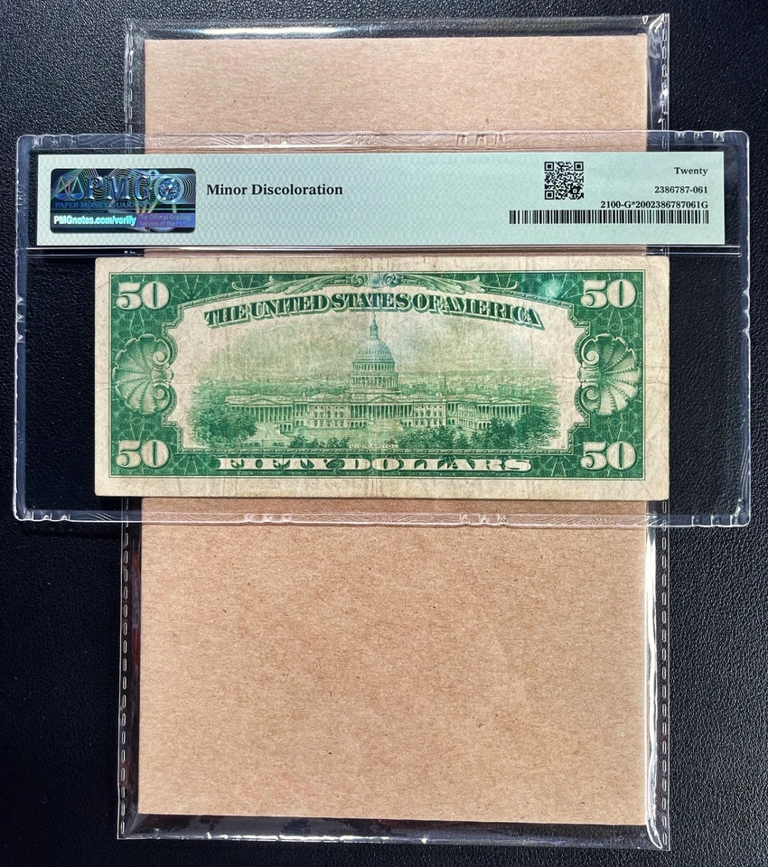 Fr. 2100 1928 $50 FRN CHICAGO "Numerical District #7" *STAR* PMG 20 - VF Comment - Image 2 of 2