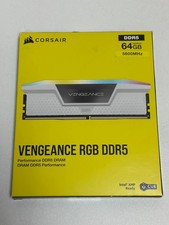 White CORSAIR Vengeance RGB 64GB 2 x 32GB Desktop RAM DDR5 5600MT/s CL40 INTEL