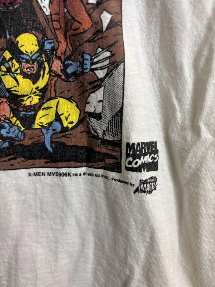 Camisa De Colección X-Men Niños 10-12 Blanca Marvel Comics Gráfico Hecha en EE. UU. 1991 90s Foto 3 de 4