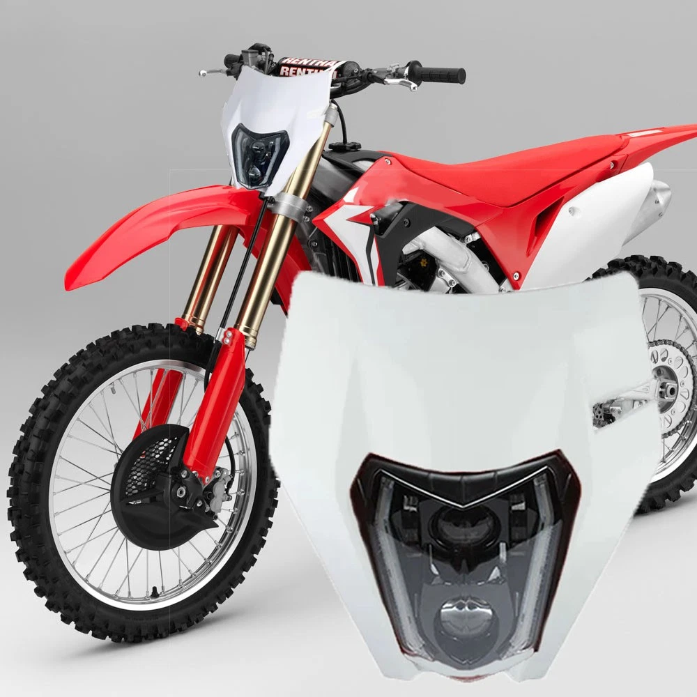 91年式XR250R ME06 シュラウド3点+ヘッドライトセット Motorcycle & Scooter Headlight Assemblies for 1991 Honda XR250R