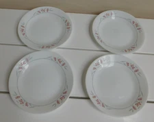 Corelle Silk Blossoms Bread Butter Dessert Plates 6 3/4 inch Lot of 4 Free Ship