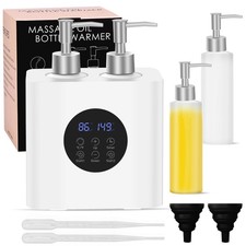 Meifuly Massage Oil Warmer for SPA, Body Oils Heater with 4 Bottles Dispenser...