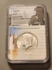 1964-P Kennedy Half-NGC ms 66-BLAST WHITE