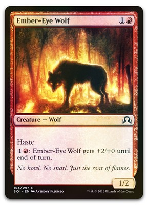 Ember-Eye Wolf #154 (Foil) (LP) Shadows over Innistrad SOI Magic MTG
