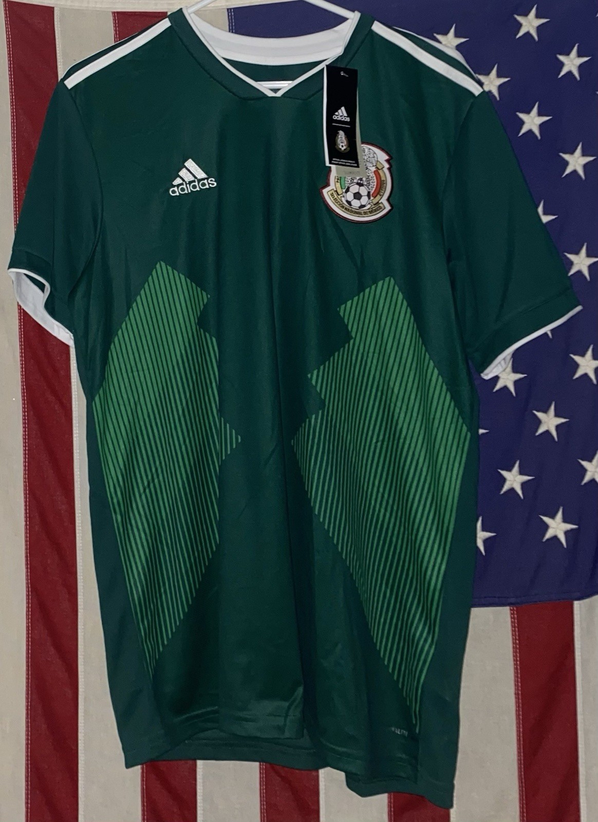 Adidas Mexico National Team 2018 World Cup Home Jersey Size Large Green NWT NEW