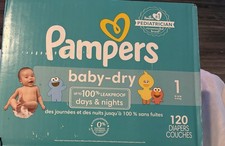 Pampers Baby Dry Disposable Diapers Size 1 8-14 lb - 120 Count
