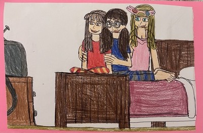 Harry Potter Fan Art, Wizarding Sisters -  Building Connections  On Parchment