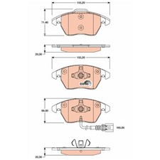 Satz Bremsbeläge Bremsklötze vorne für Audi TT 8J3 8J9 | 23848328
