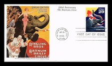 Dr Jim Stamps 29c Circus Elephant First Day Issue Mystic Stamp Co Cachet Cover