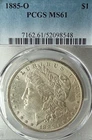 1885-O MS61 PCGS New Orleans Mint Morgan Silver Dollar