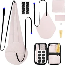 Saxophone Cleaning Kits with Case for Sax and Clarinet Flute Trumpet Beige