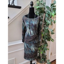 Cato Woman Dress Plus Size 24W Multicolor Abstract Pattern Stretch Casual