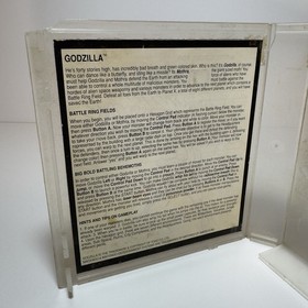 Godzilla Manual in RARE Permastruct Nintendo NES Rental Case