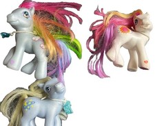 2002 Vintage My Little Pony Lot Of 3 With Necklaces USED