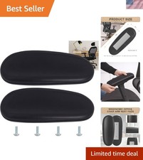 2-Pack PU Office Chair Armrests - Fits Standard Mounting Holes, Easy Assembly