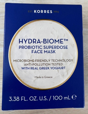 Korres Hydra-Biome Probiotic Superdose Face Mask Greek Yogurt FULL SIZE (3.38oz)