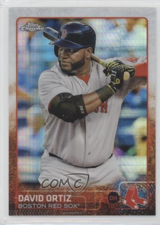 2015 Topps Chrome Prism Refractor David Ortiz #124 HOF 2s2